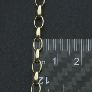 9ct Yellow Gold Belcher Chain 24.5″ 4mm
