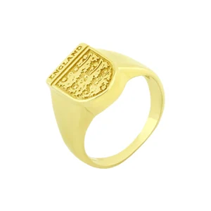 9ct Yellow Gold 3 Lions Signet Ring
