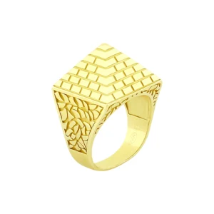 9ct Yellow Gold Pyramid Ring