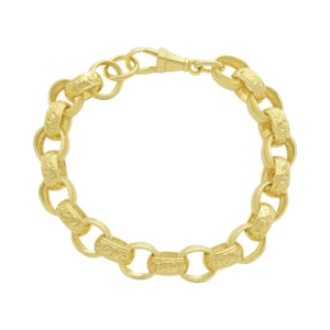 9ct Yellow Gold Belcher Bracelet 9.5″ 11.5mm