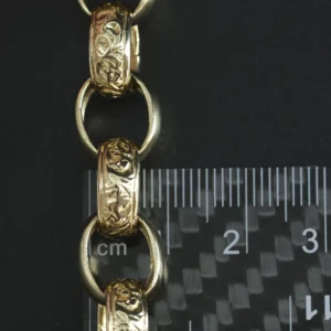 9ct Yellow Gold Belcher Bracelet 9.5″ 11.5mm