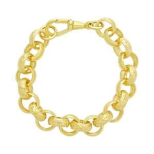 9ct Yellow Gold Belcher Bracelet 7.5″ 11mm
