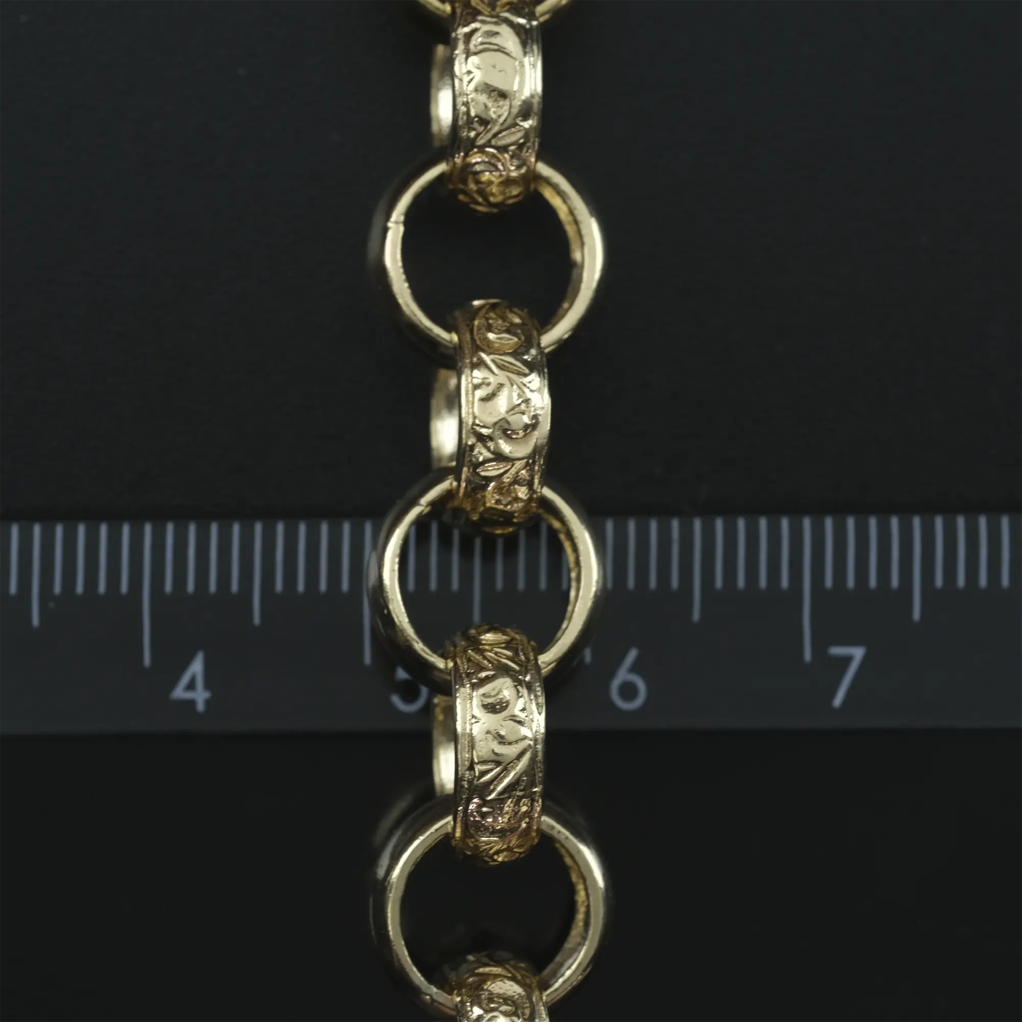 9ct Yellow Gold Belcher Bracelet 7.5" 11mm - Image 3