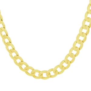 9ct Yellow Gold Curb Chain 22″ 12mm