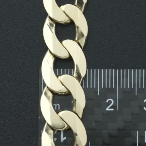 9ct Yellow Gold Curb Chain 22″ 12mm