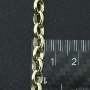 9ct Yellow Gold Belcher Chain 18.5″ 6mm