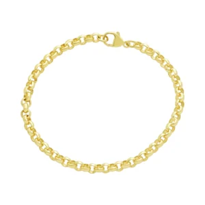 9ct Yellow Gold Belcher Bracelet 8″ 5mm