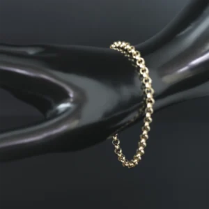 9ct Yellow Gold Belcher Bracelet 8″ 5mm