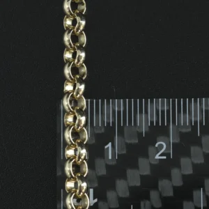 9ct Yellow Gold Belcher Bracelet 8″ 5mm