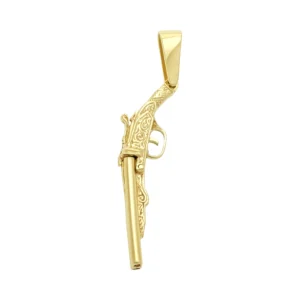 9ct Yellow Gold Shotgun Pendant