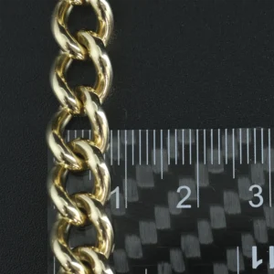 9ct Yellow Gold Curb Bracelet & Locket 8″ 9mm