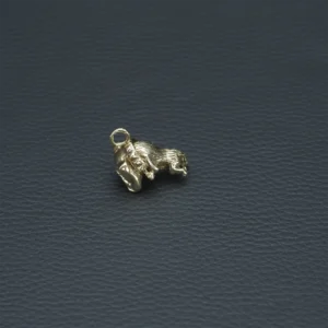 9ct Yellow Gold Bulldog Pendant