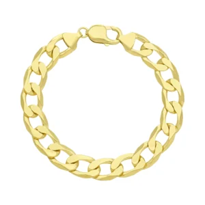9ct Yellow Gold Curb Bracelet 8.5″ 11mm