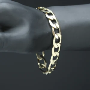 9ct Yellow Gold Curb Bracelet 8.5″ 11mm