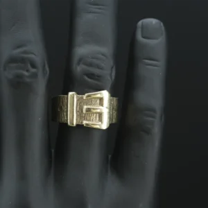 9ct Yellow Gold Buckle Ring