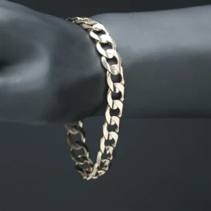 9ct Rose Gold Curb Bracelet 8.5″ 10mm