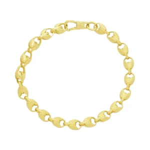 9ct Yellow Gold Tulip Bracelet 9.5″ 8mm