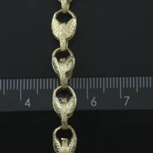 9ct Yellow Gold Tulip Bracelet 9.5″ 8mm