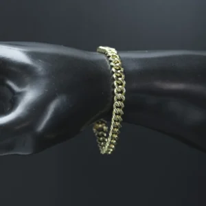 14ct Yellow Gold Cuban Bracelet 8″ 7.5mm
