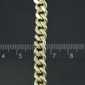 14ct Yellow Gold Cuban Bracelet 8″ 7.5mm