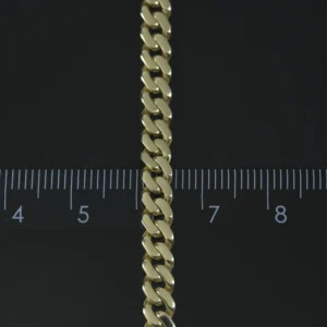 14ct Yellow Gold Gemstone Cuban Chain 18″ 5mm