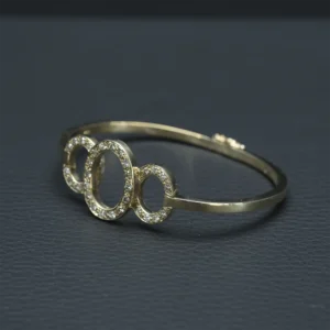 9ct Yellow Gold 1.28ct Diamond Bangle