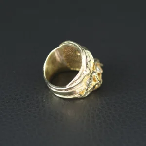 9ct Yellow Gold Gemstone Saddle Ring