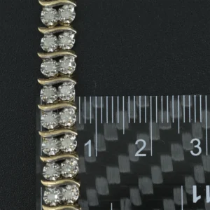 9ct Yellow Gold 0.80ct Diamond Bracelet