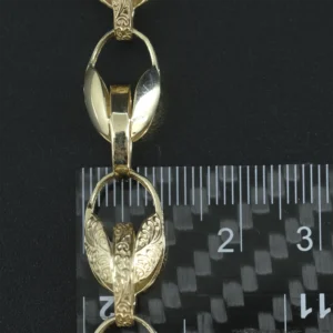 9ct Yellow Gold Tulip Bracelet 8.5″ 10mm