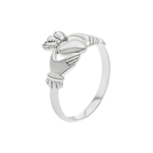 18ct White Gold Claddagh Ring