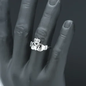 18ct White Gold Claddagh Ring