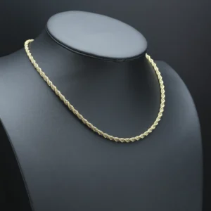 18ct Yellow And Gold Rope Chain 20″ 4.5mm
