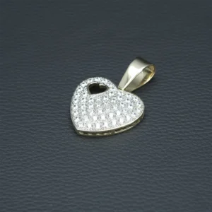 9ct Yellow Gold Gemstone Heart Pendant