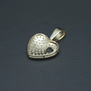 9ct Yellow Gold Gemstone Heart Pendant