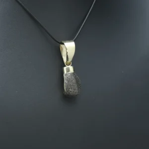 9ct Yellow Gold Black Gemstone Boxing Glove Pendant