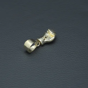 9ct Yellow Gold Black Gemstone Boxing Glove Pendant
