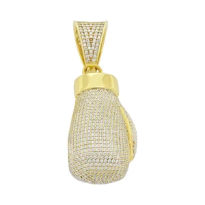 9ct Yellow Gold Gemstone Boxing Glove Pendant