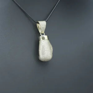 9ct Yellow Gold Gemstone Boxing Glove Pendant