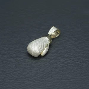 9ct Yellow Gold Gemstone Boxing Glove Pendant