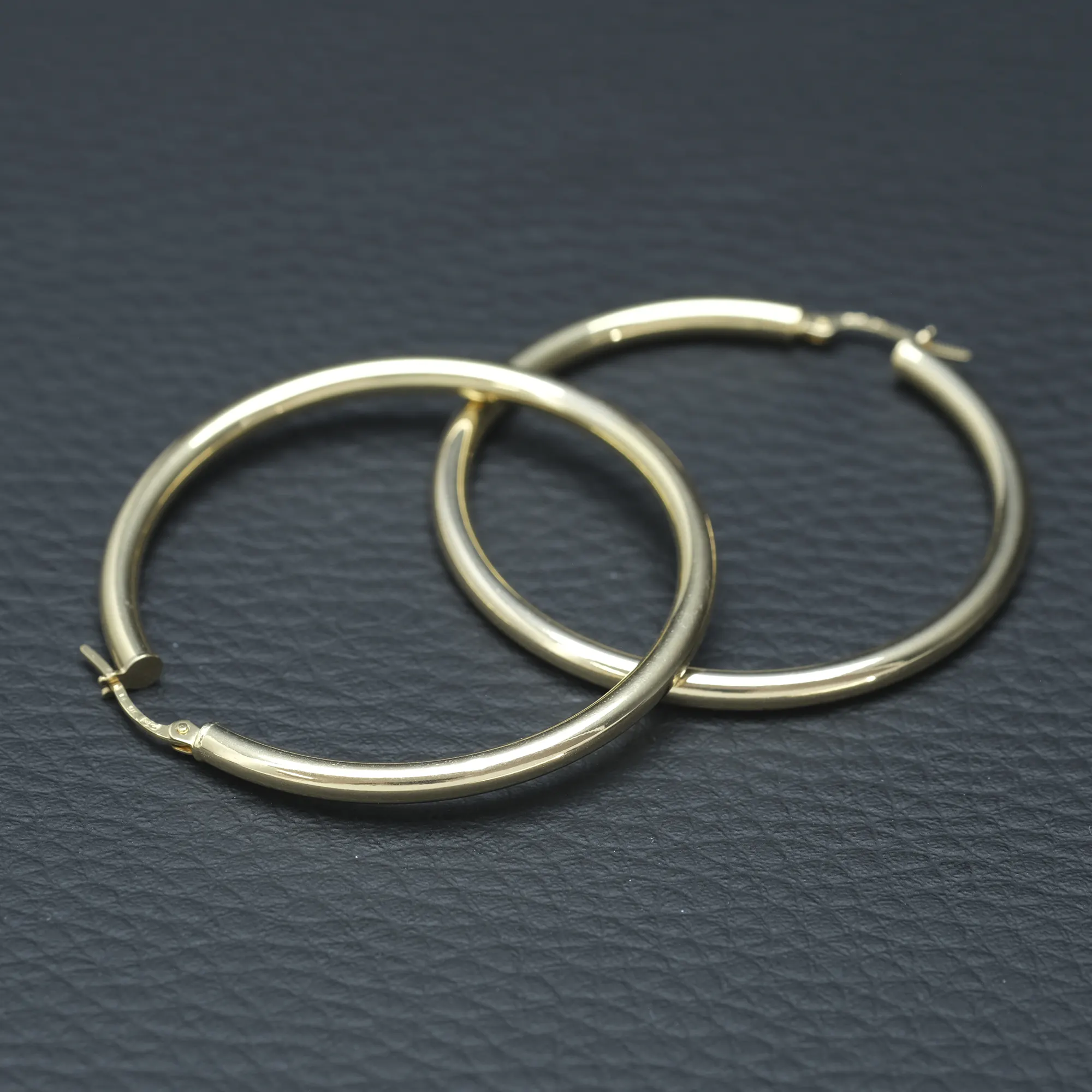 9ct Yellow Gold Hoop Earrings - Image 2