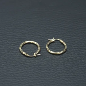 9ct Yellow Gold Twist Hoop Earrings