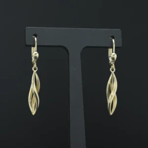 9ct Yellow Gold Twist Drop Earrings