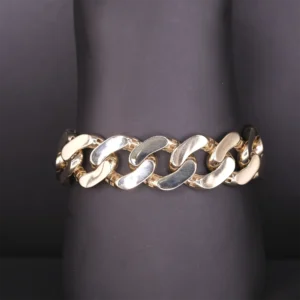 9ct Yellow Gold Cuban Bracelet 8.5″ 20mm