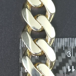 9ct Yellow Gold Cuban Bracelet 8.5″ 20mm