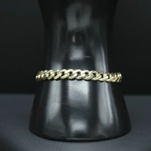 9ct Yellow Gold Cuban Bracelet 7″ 7.5mm