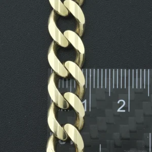 9ct Yellow Gold Curb Chain 22.5″ 10mm