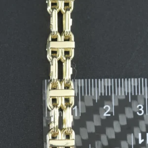 9ct Yellow Gold Cage Bracelet 9” 8mm