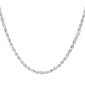 9ct White Gold Rope Chain 20.5″ 4mm