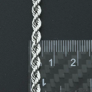 9ct White Gold Rope Chain 20.5″ 4mm