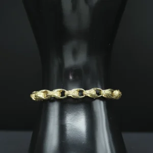 9ct Yellow Gold Tulip Bracelet 7″ 7.5mm